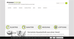 Desktop Screenshot of kremerhaustechnik.de